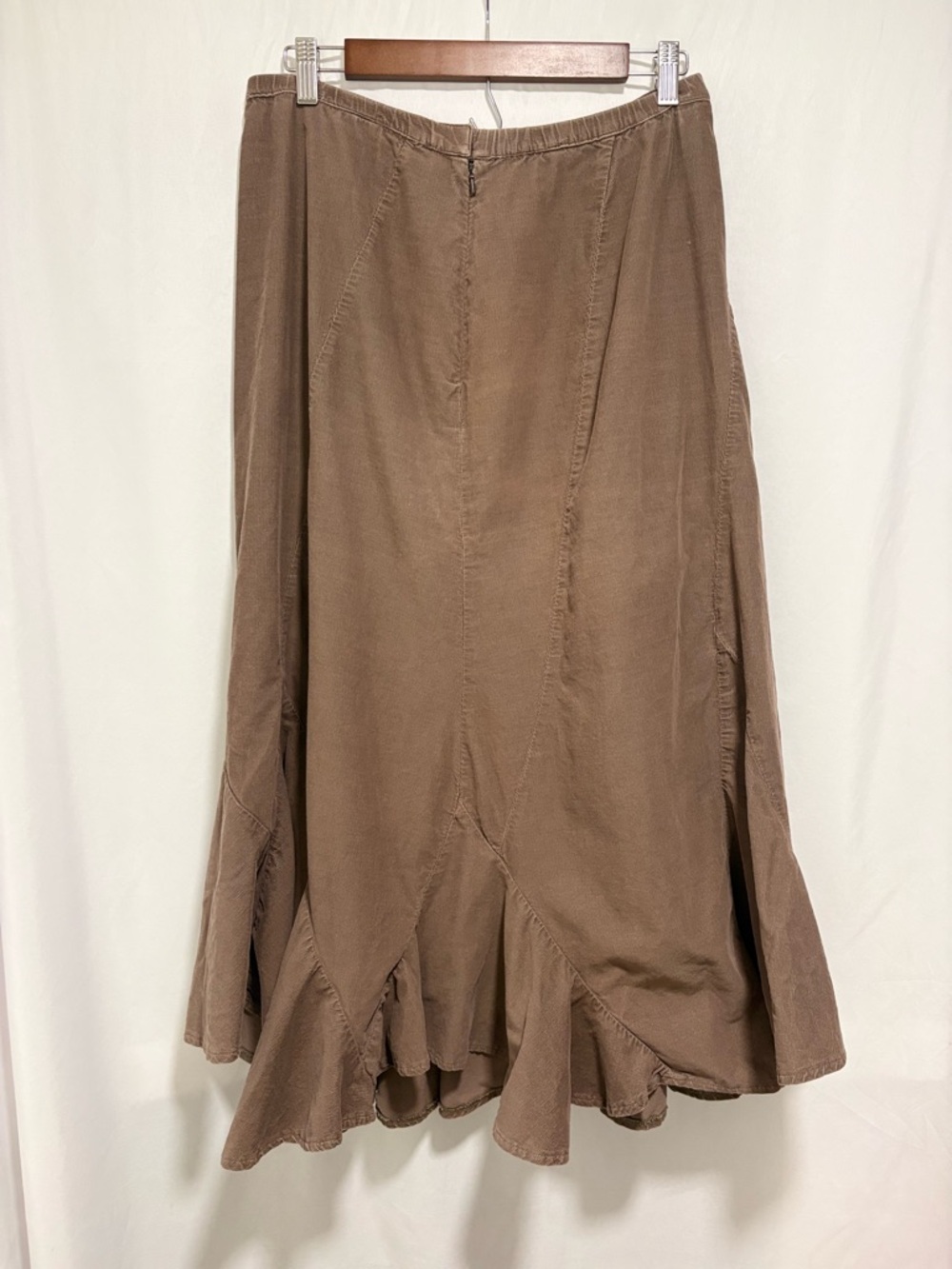 J Jill Flare Corduroy Midi Skirt Size Small  Boho Prarie Cottage Flowy Western - Picture 3 of 9